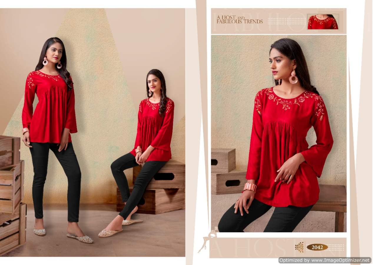 Vardan Nora 1 Latest Designer Party Wear Heavy Rayon Western Ladies Top Collection 