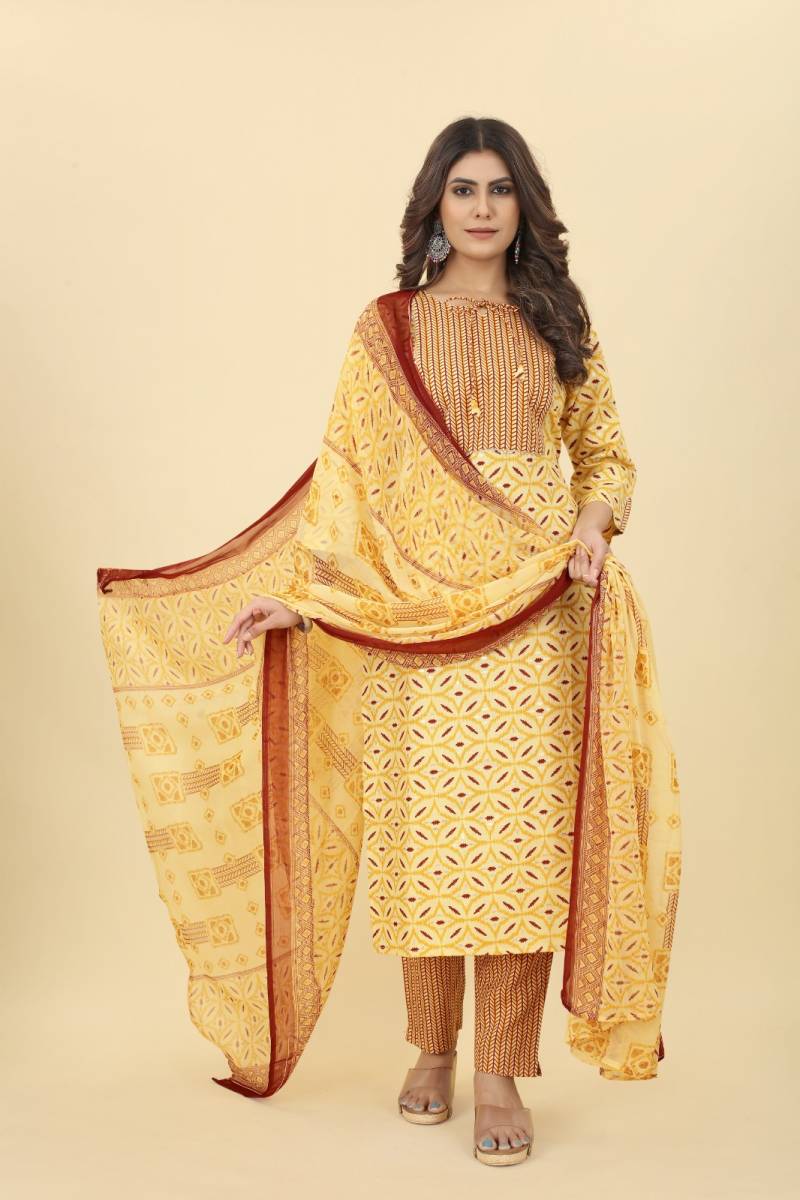 Tanyaa P 145 Casual Wear Cotton Fancy Kurta Set Wholesale Market In Surat With Price