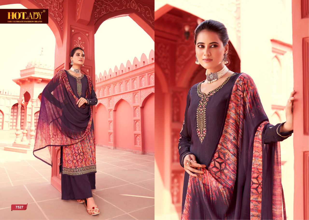 Hotlady Kasturi 7521 Series Fancy Festive Wear Digital Printed Salwar Kameez Collection