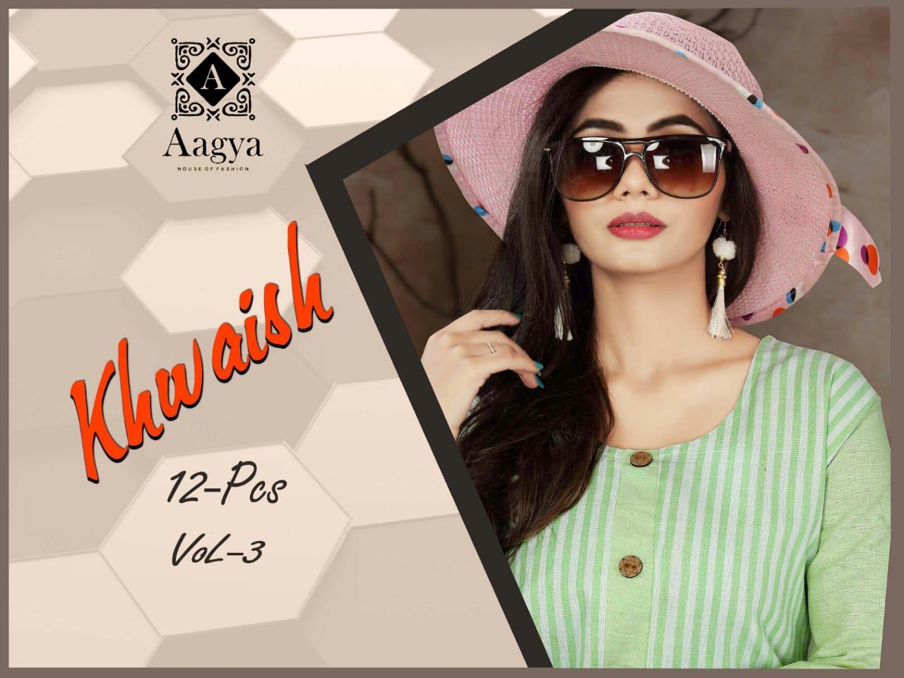 Trendy Aagya Khwaish 3 Festive Daily Wear Kurtis Collection
