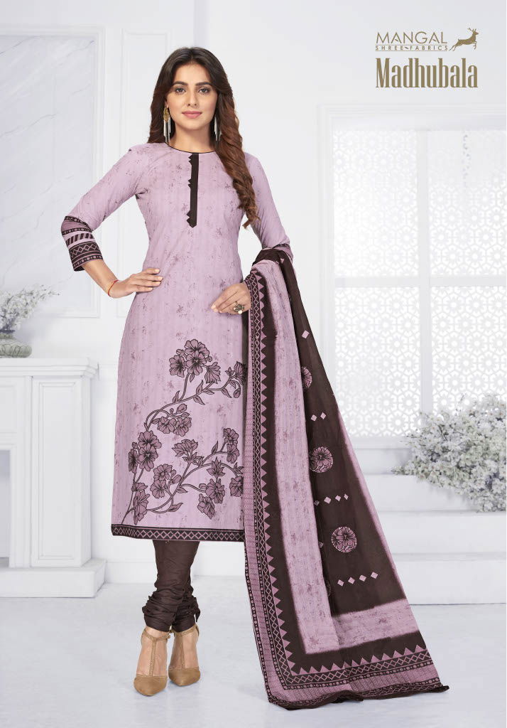 Mangal Shree Madhubala 12 Printed Designer Cotton Daily wear Dress Material Collection
