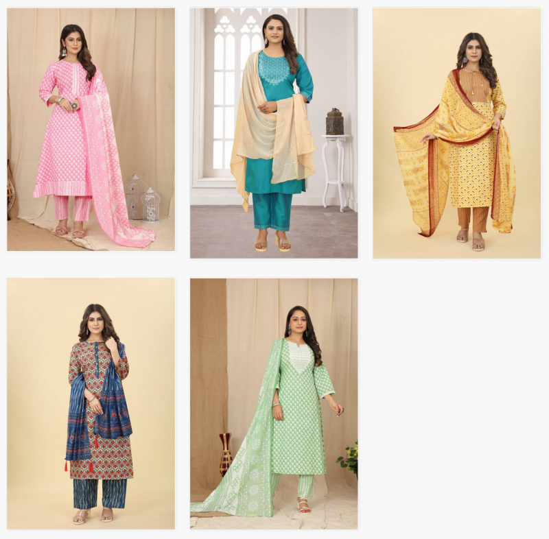 Tanyaa P 145 Casual Wear Cotton Fancy Kurta Set Wholesale Market In Surat With Price