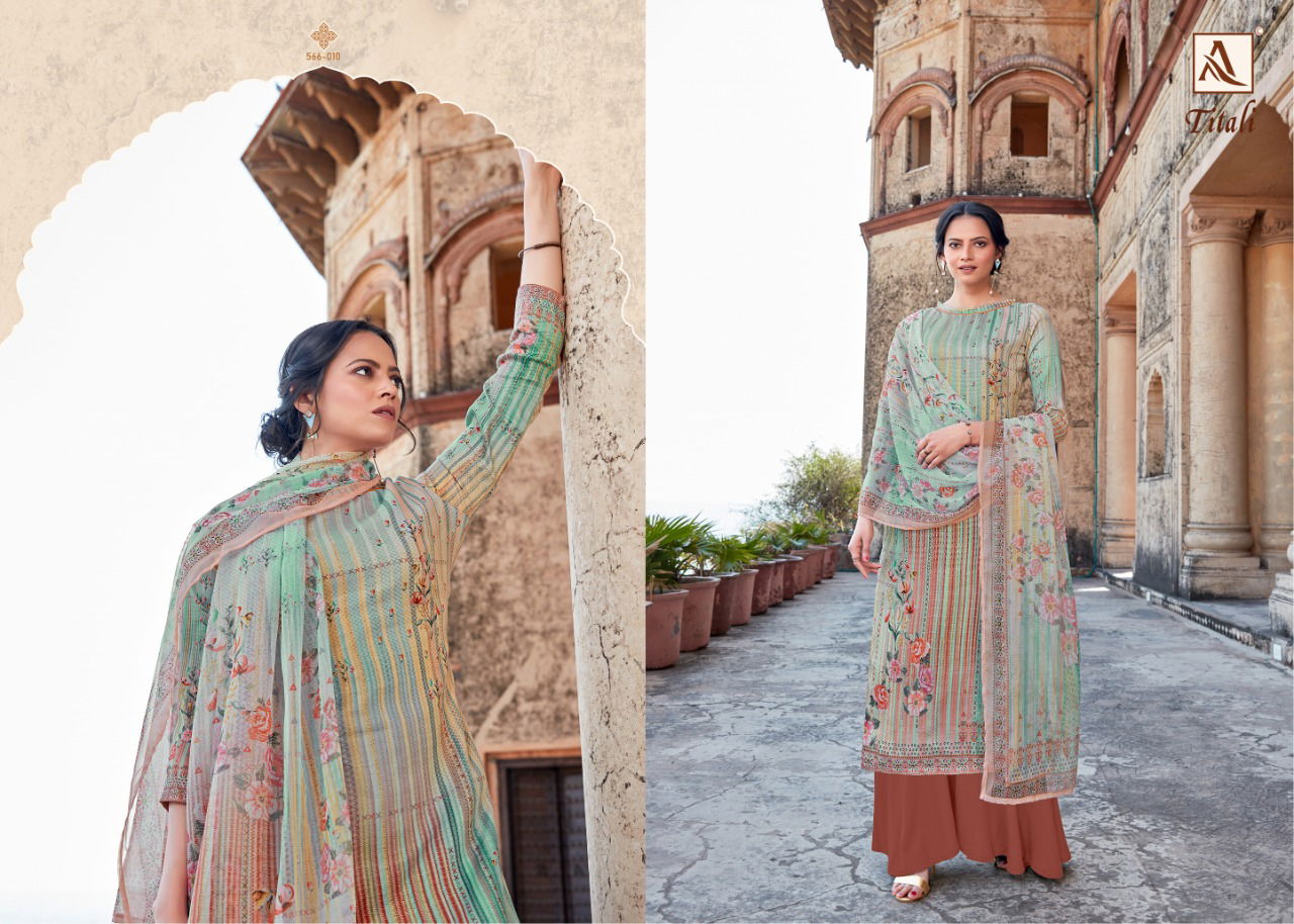 Alok Titali Ethinc Wear Designer Printed Jam Satin Salwar Kameez Collection

