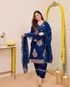 KF 101 Kalaai Roman Silk Kurti With Bottom Dupatta
