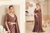 Brown Colour Kaina Vol 4 By Anmol Georgette Shimmer Party Wear Designer Work Sarees Wholesale In India 2304