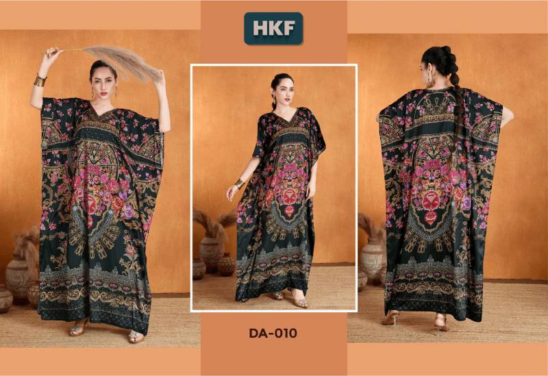 Hkf Dua Vol 2 Soft Satin Printed Fancy Kaftan Orders In India
