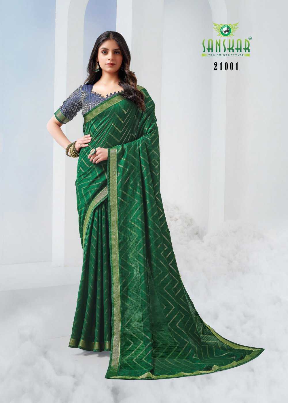 Moksha By Sanskar Fancy Printed Saree Wholesalers In Delhi
