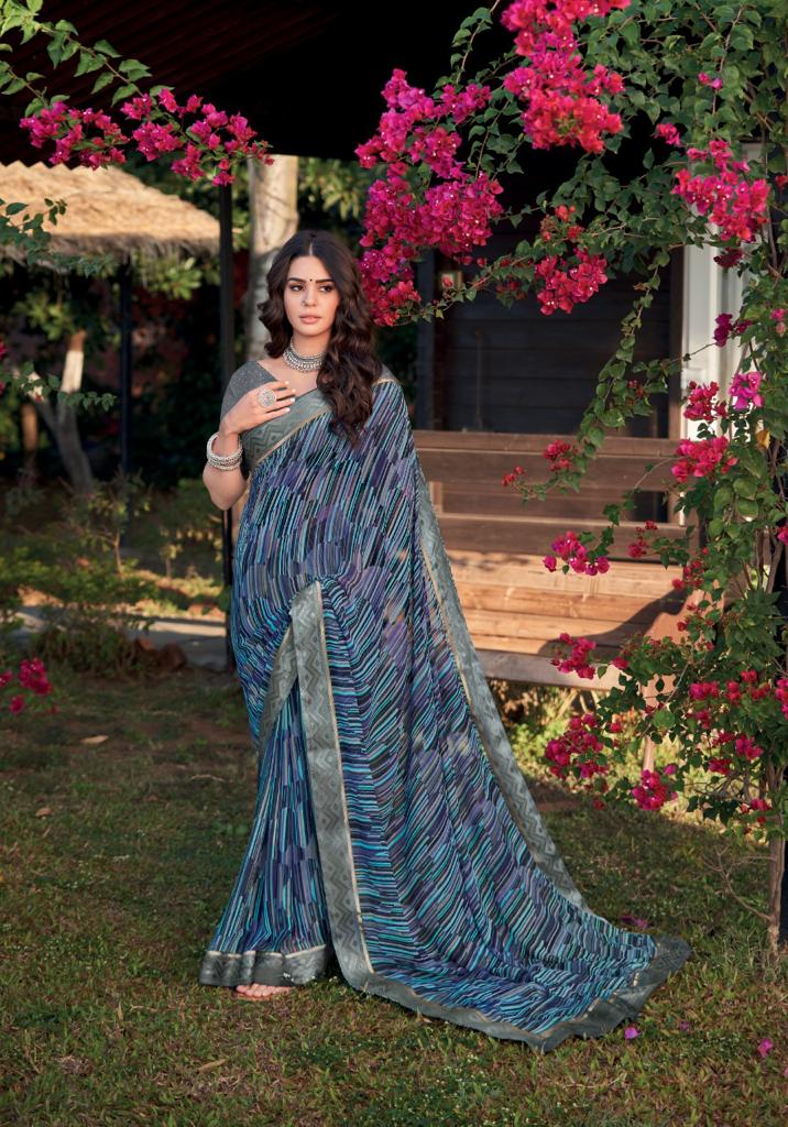 Kashvi Kaya New Casual Daily Wear Georgette Printed Saree Collection

