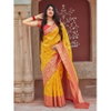 Yellow Colour Soft Silk 6014 Lichi Soft Silk Jacquard Work Festival Wear Saree Wholesale In India