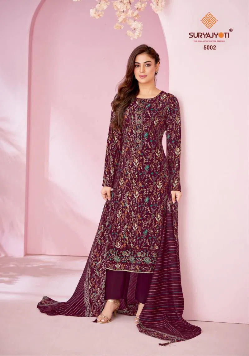 Kanika Vol 5 By Suryajyoti Modal Printed Dress Material Online Wholesale
