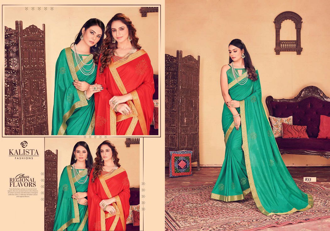 Kalista Kalki Latest Fancy Festive Wear Designer Vichitra Silk Sarees Collection
