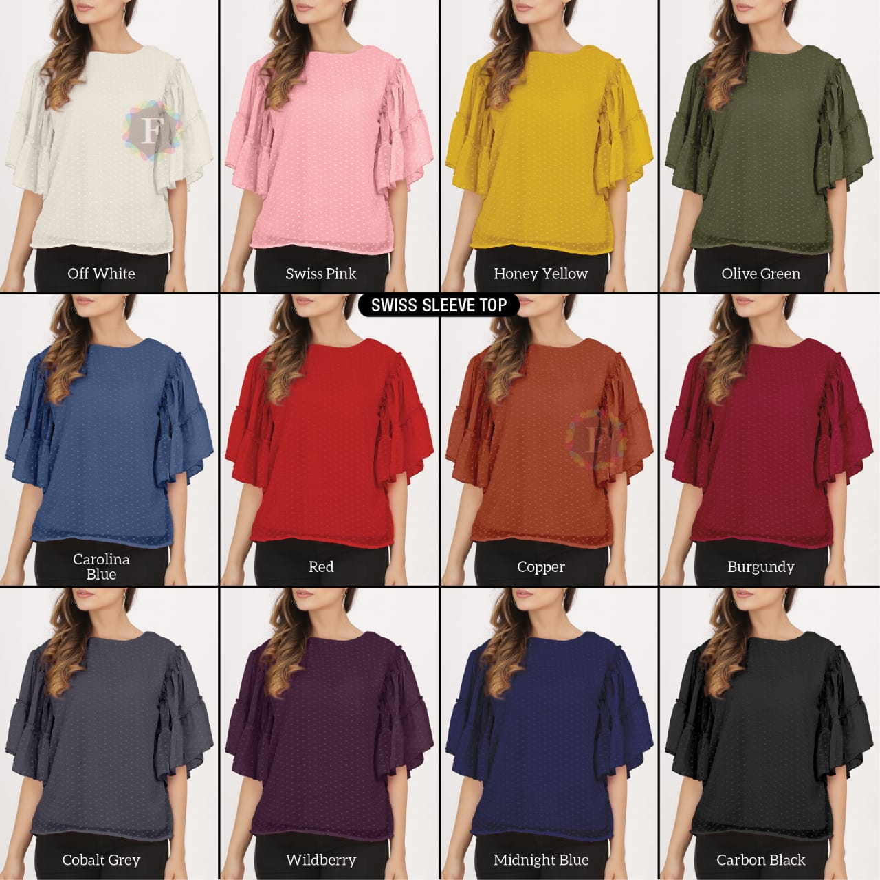 Swiss Sleeve Top Latest Designer Georgette Party Wear Short Top Collection 