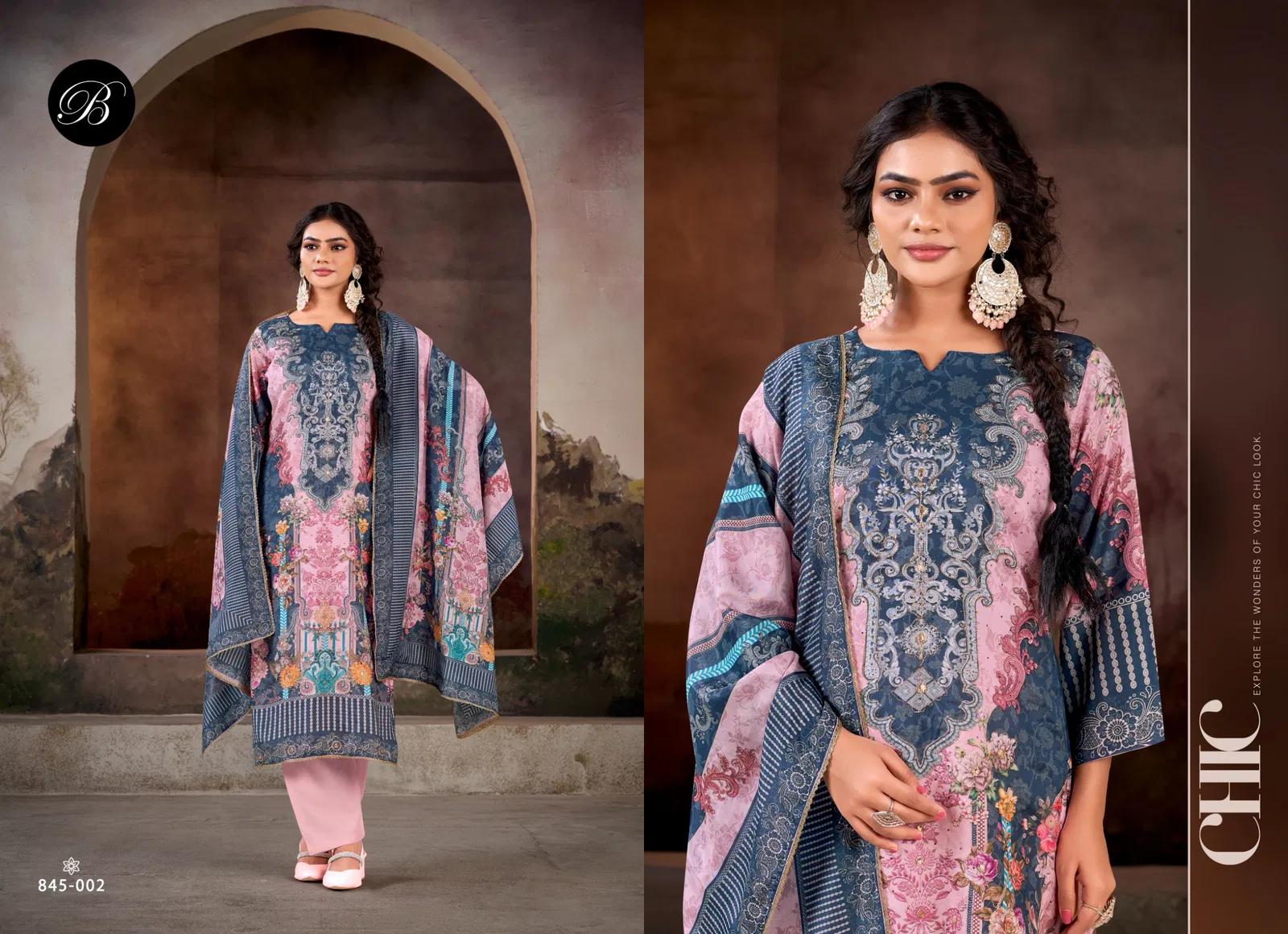Kanika Vol 3 By Belliza Viscose Muslin Printed Dress Material Exporters In India