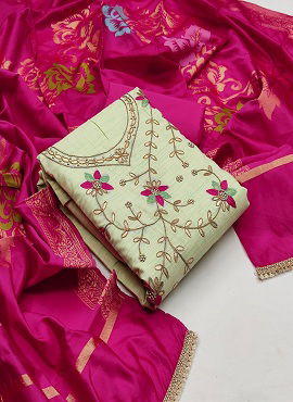 Vandana 4 Latest Fancy Designer Casual Wear Handwork Fancy Cotton Dress Material Collection

