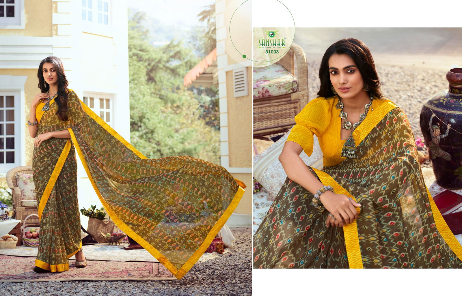 Sanskar Nadira 2 Fancy Latest Regular Casual Wear Georgette Printed Sarees Collection
