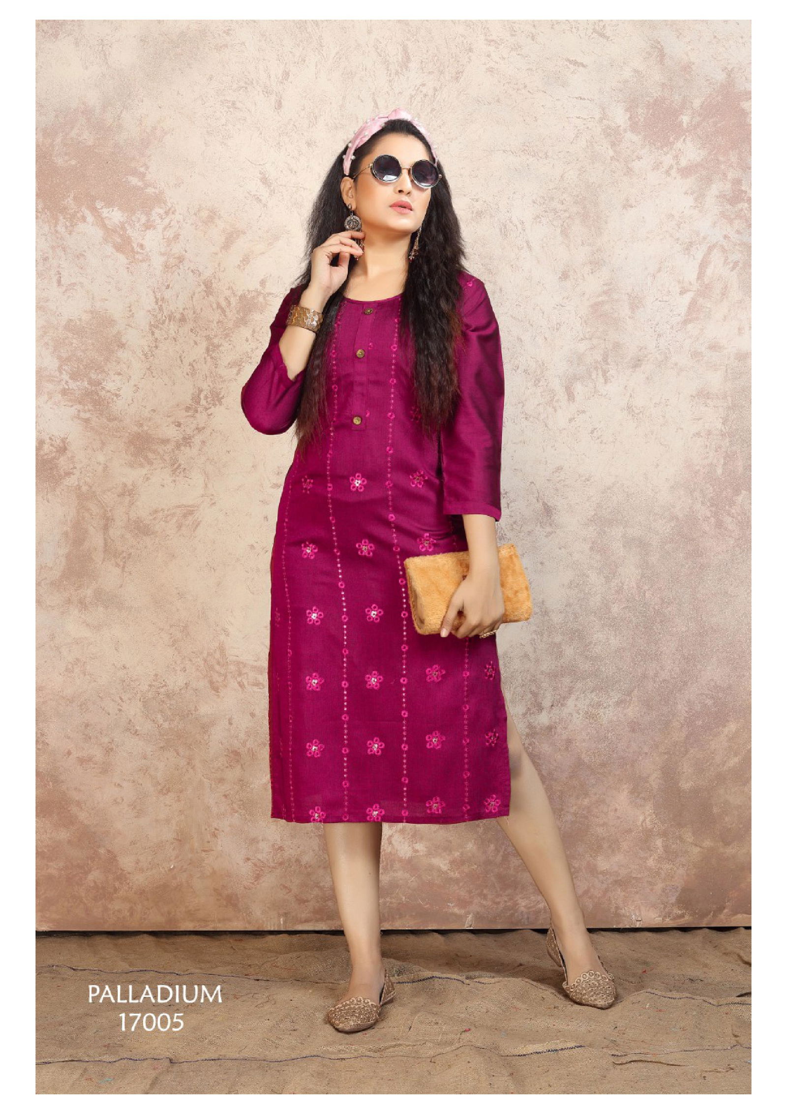 Palladium Fancy Stylish Designer Latest Ethnic Wear  Rayon With Sequence Embroidery Work Kurtis Collection 