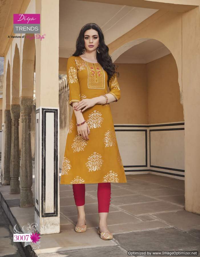 Victorias 3 New Ethnic Wear Rayon Embroidery Designer Kurti Collection