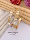 Fancy Golden Bangles Set 12 Online Wholesale