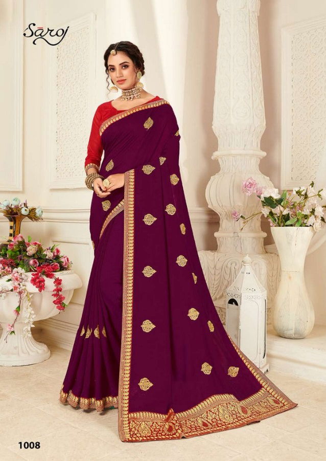 SAROJ NITYASHREE Latest Collection Fancy Festive Wear Designer Beglory Silk Saree
