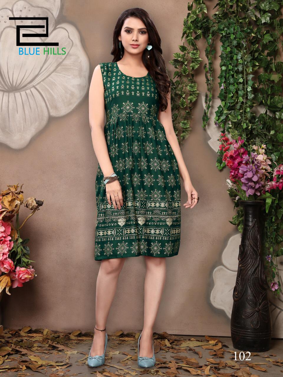 Blue Hills Short Walkway Vol 2 New Collection Of Printed Rayon Daily Wear Short Kurtis 