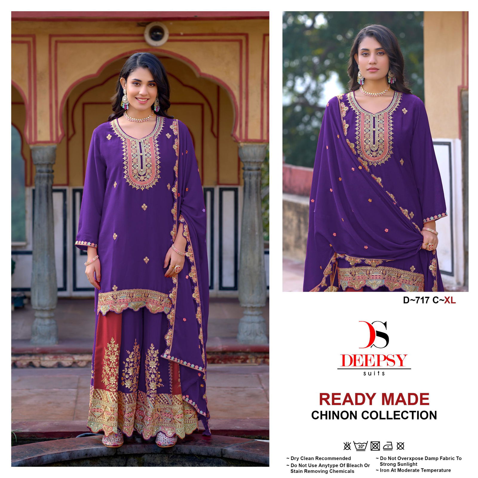Deepsy D 717 A To D Chinon Pakistani Readymade Suits Orders In India