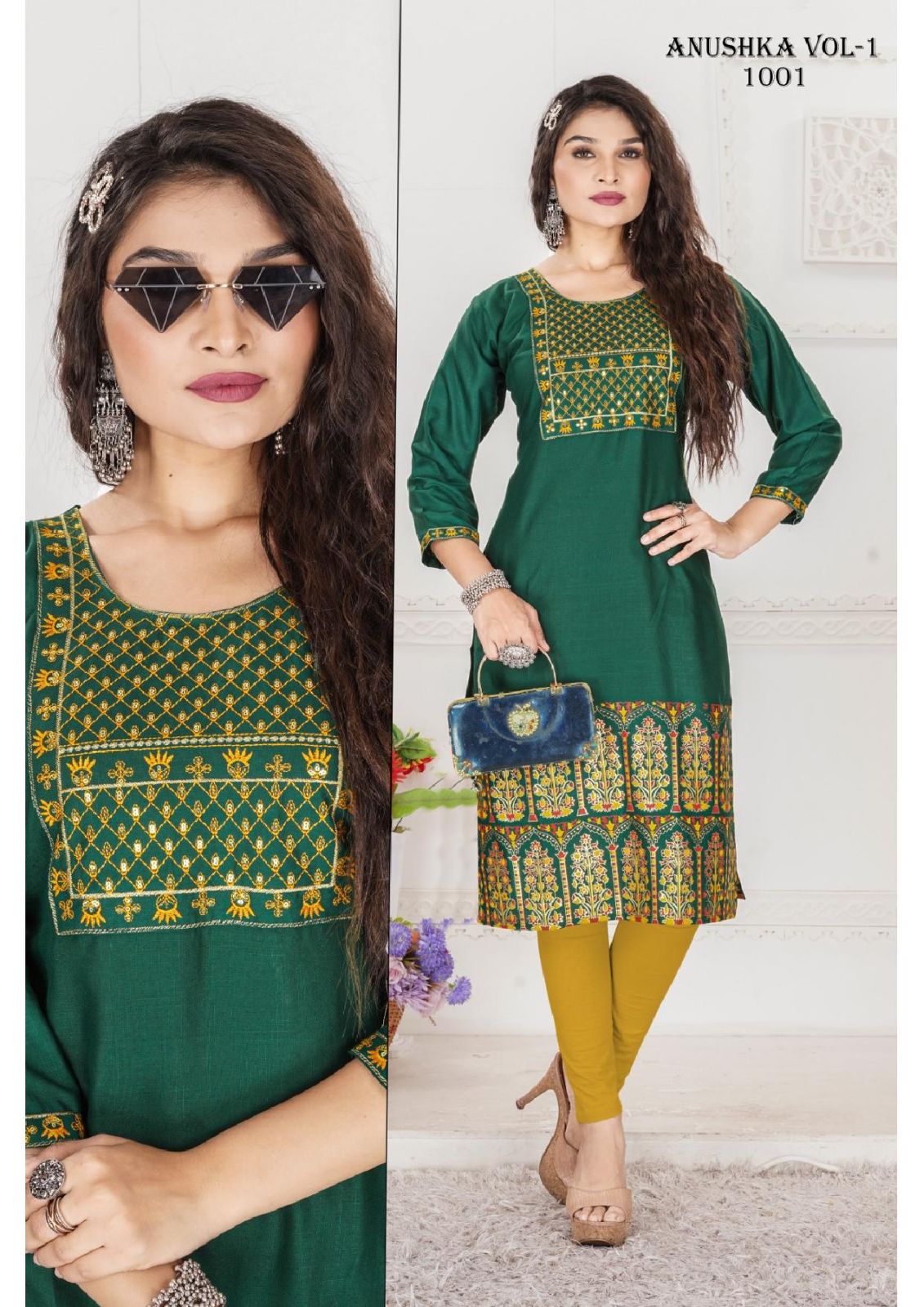 Jlf Anushka Vol 1 Sequence Work Printed Kurtis Catalog
