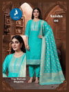Anisha By Kaya Chanderi Jacquard Kurti With Bottom Dupatta Orders In India