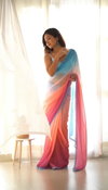 DAC Alia Sunrise Faux Georgette 1 Minute Readymade Saree Wholesalers In Delhi