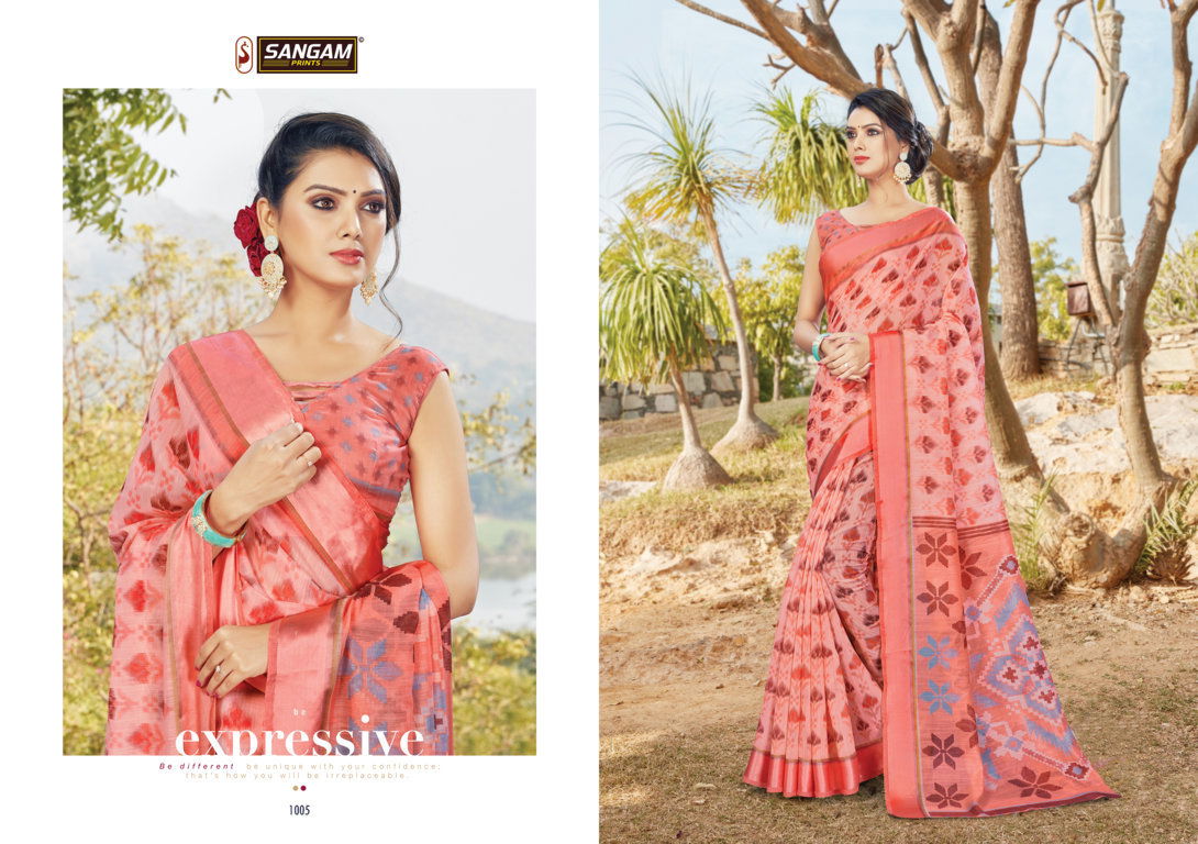 Sangam Kashmiri Cotton Latest Printed Casual Wear Designer Cotton saree Collection 