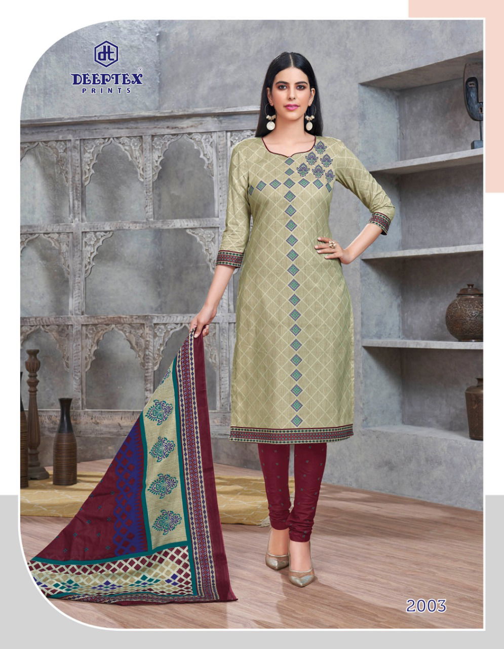 Deeptex Designer Printed Cotton Dress Material Collection