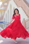KA 1173 Faux Blooming Premium Designer Gown Suppliers In India
