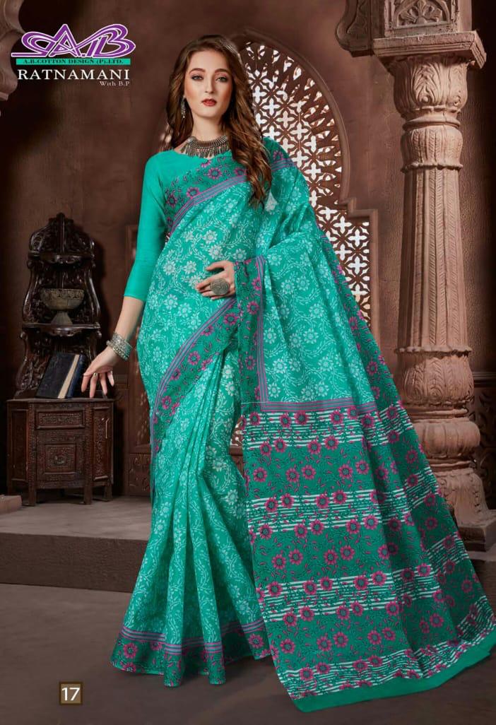 Ab Ratnamani 1 Latest Regular Wear Cotton weaving Designer Printed Sarees Collection
