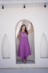 Naisha K 714 Vertican Manual Work A Line Online Kurti With Bottom Wholesale