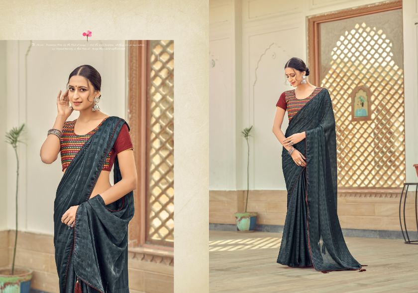 Ynf Mirror Chiffon Fancy Ethnic Wear Chiffon Printed Designer Saree Collection