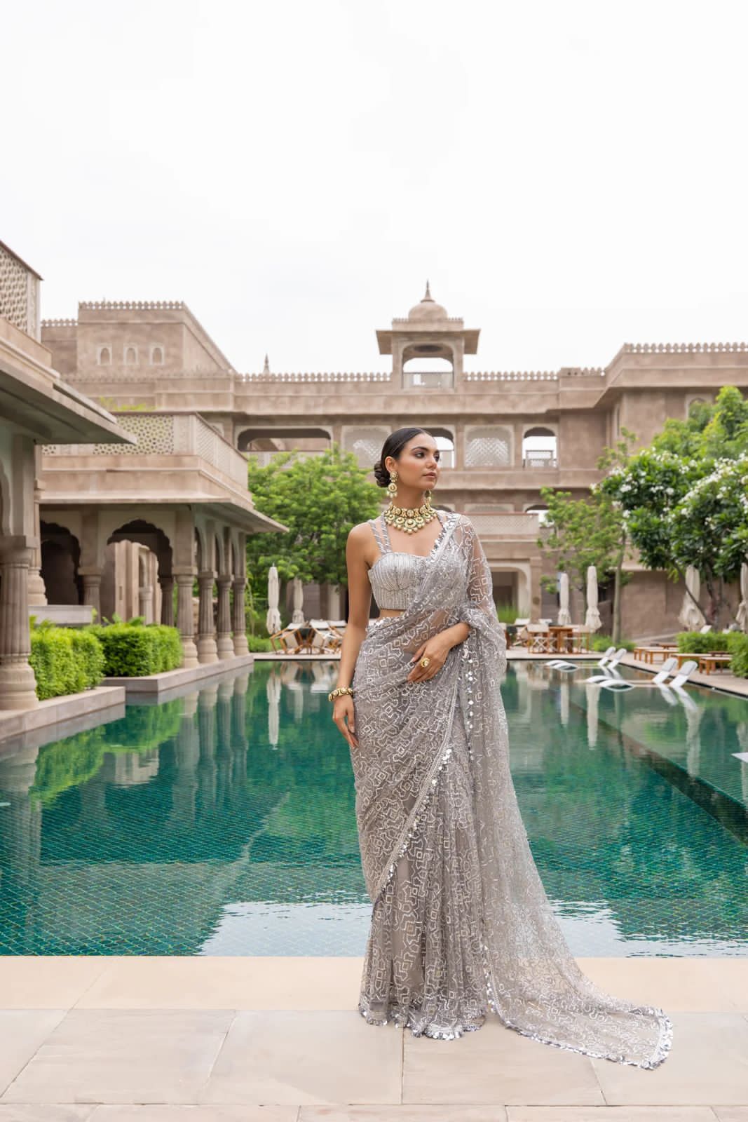 1804 Net With Sequence Work Party Wear Saree Catalog
