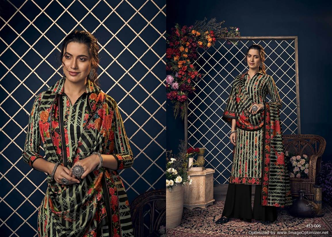 Belliza Kashmiriya Latest Designer Pure Pashmina Digital Print with Exclusive Sleek Kasab Gota Work Dress Material Collection 