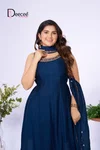 Aanchi By Deecee Vichitra Silk Embroidery Anarkali Kurtis Set 