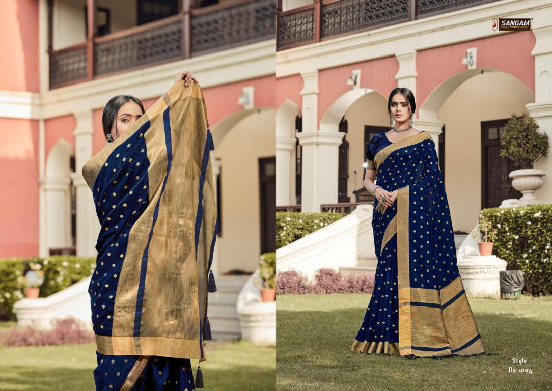 Sangam Tara Sitara Latest fancy Designer Feavy Festive wear Handloom Silk Sarees Collection
