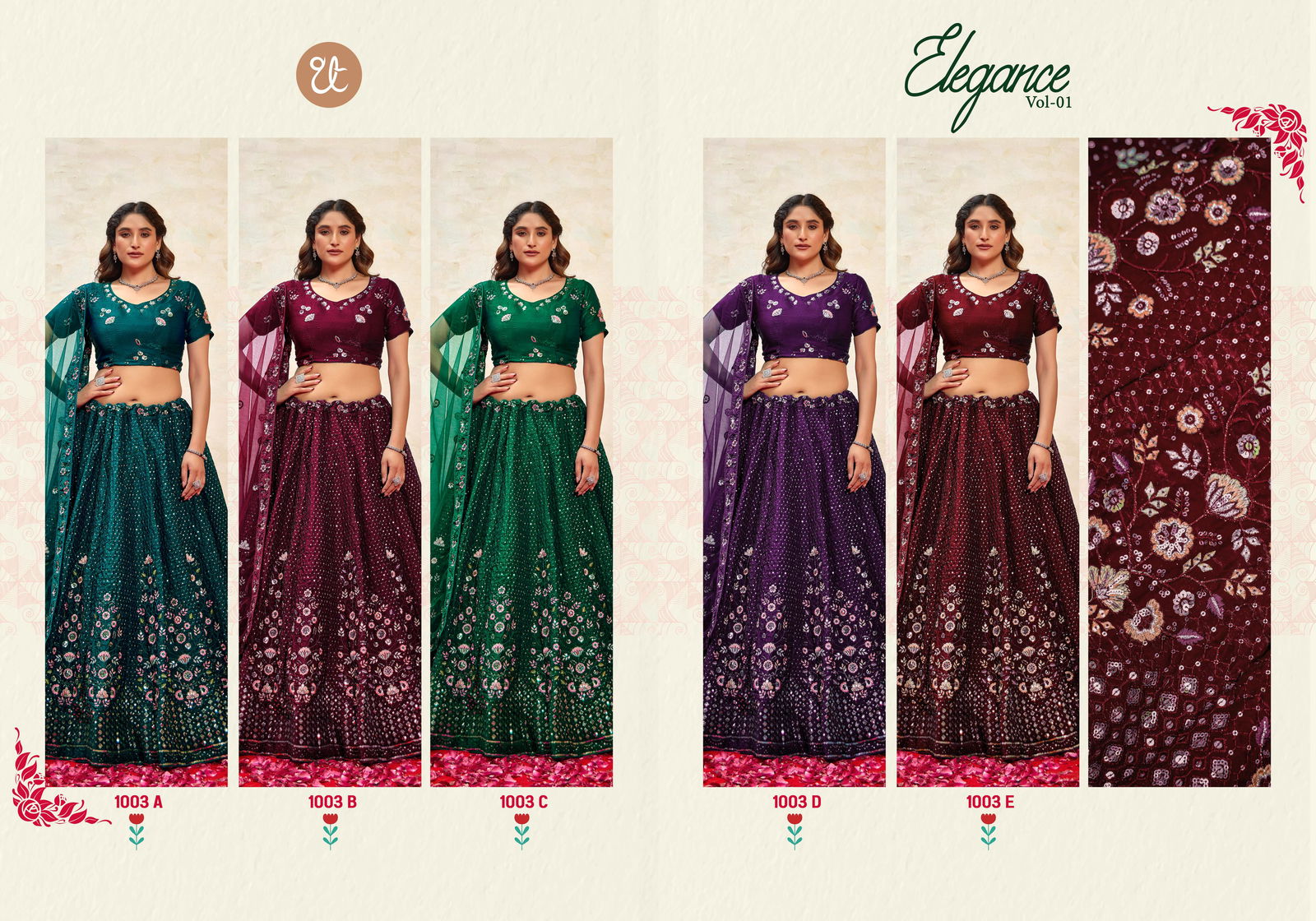 Elegance Vol 1 By Tt Fendy Silk Designer Lehenga Choli Wholesale Online