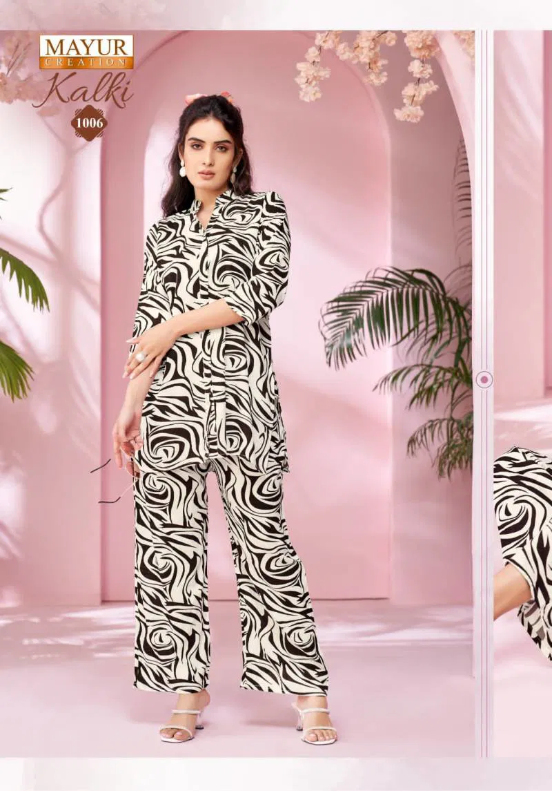 Kalki Vol 1 By Mayur Rayon Printed Co Ord Set Wholesalers In Delhi