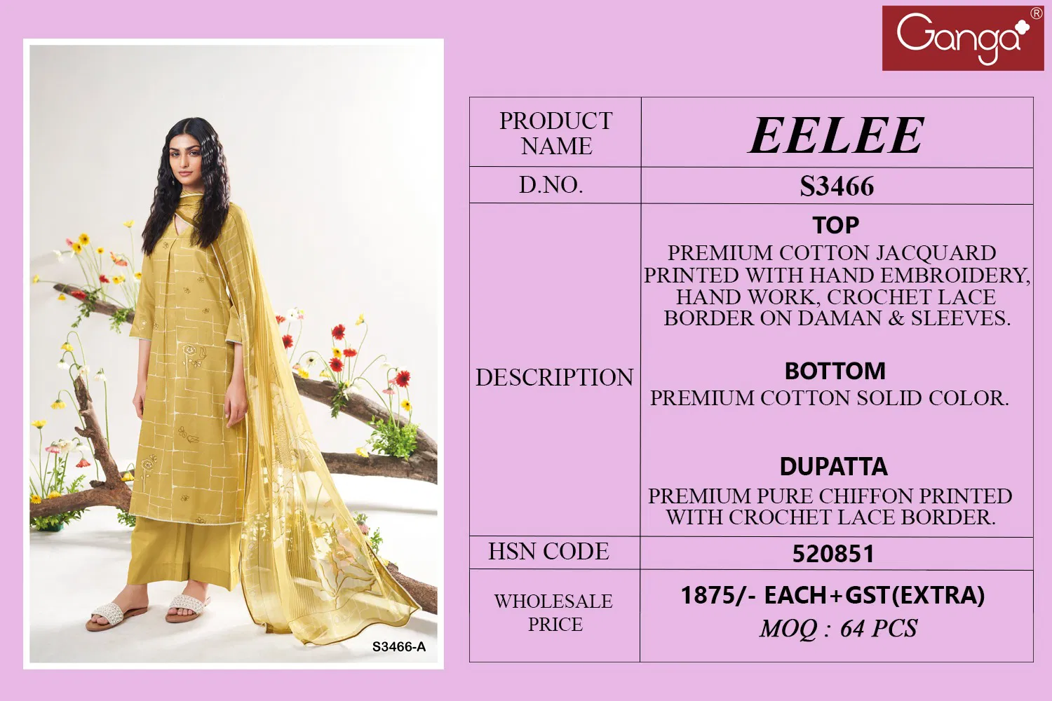 Eelee By Ganga Cotton Khadi Designer Salwar Suit Wholesale Price In Surat
