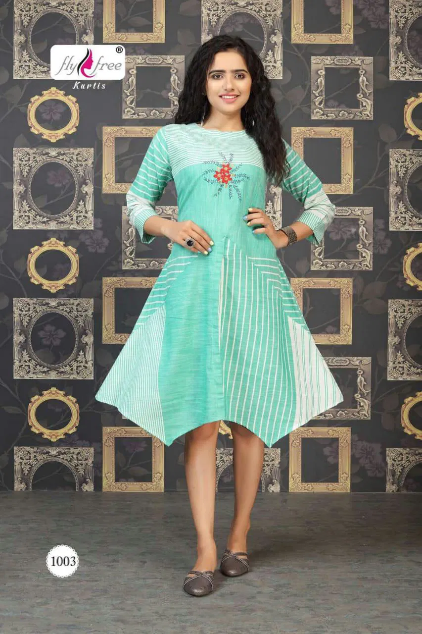 Fly Free Vamika Latest Fancy Stylish Regular Wear Heavy Rayon Designer Kurtis Collection

