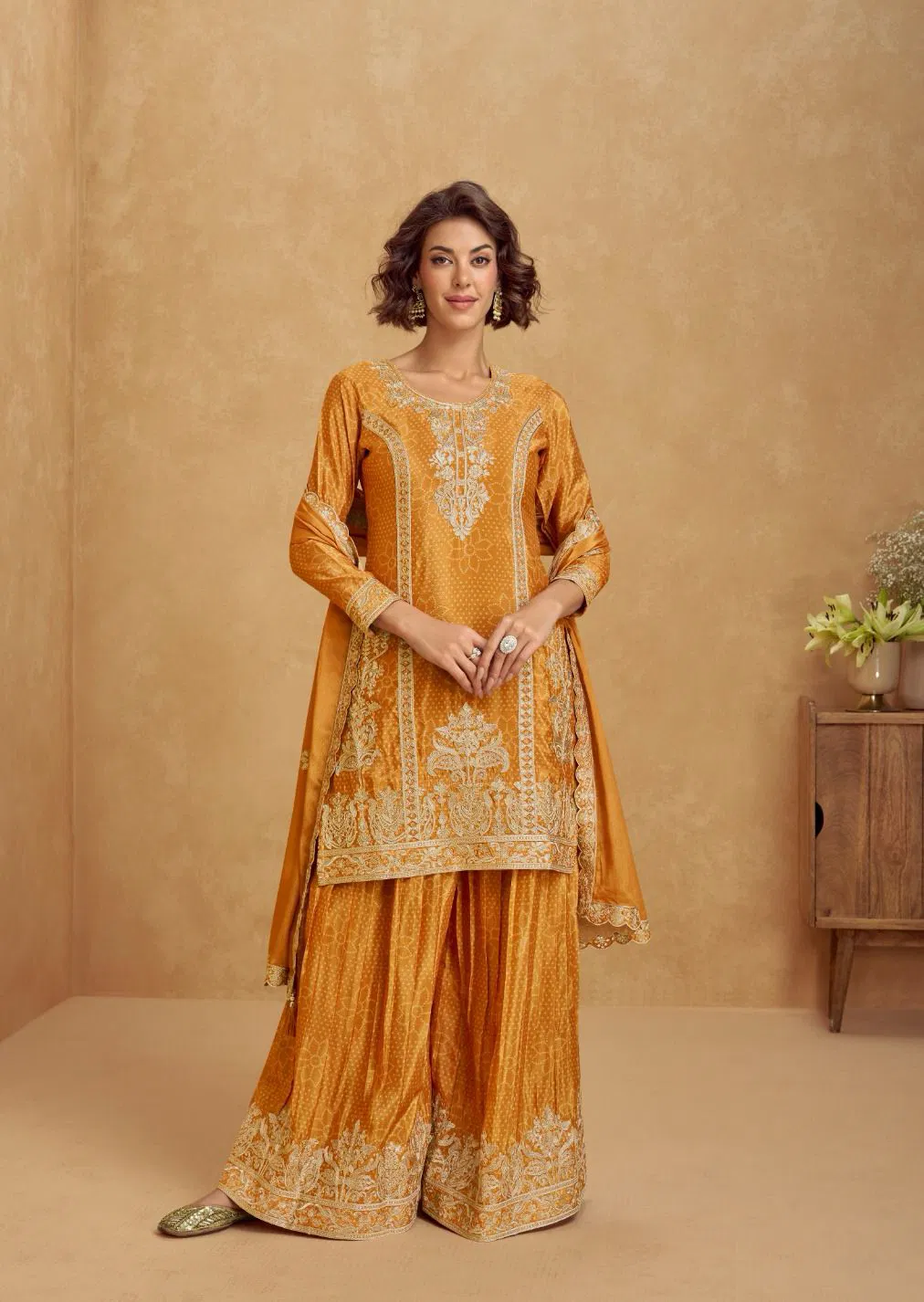 Tanvi By Aashirwad Chinon Silk Wholesale Readymade Suits Suppliers In Mumbai