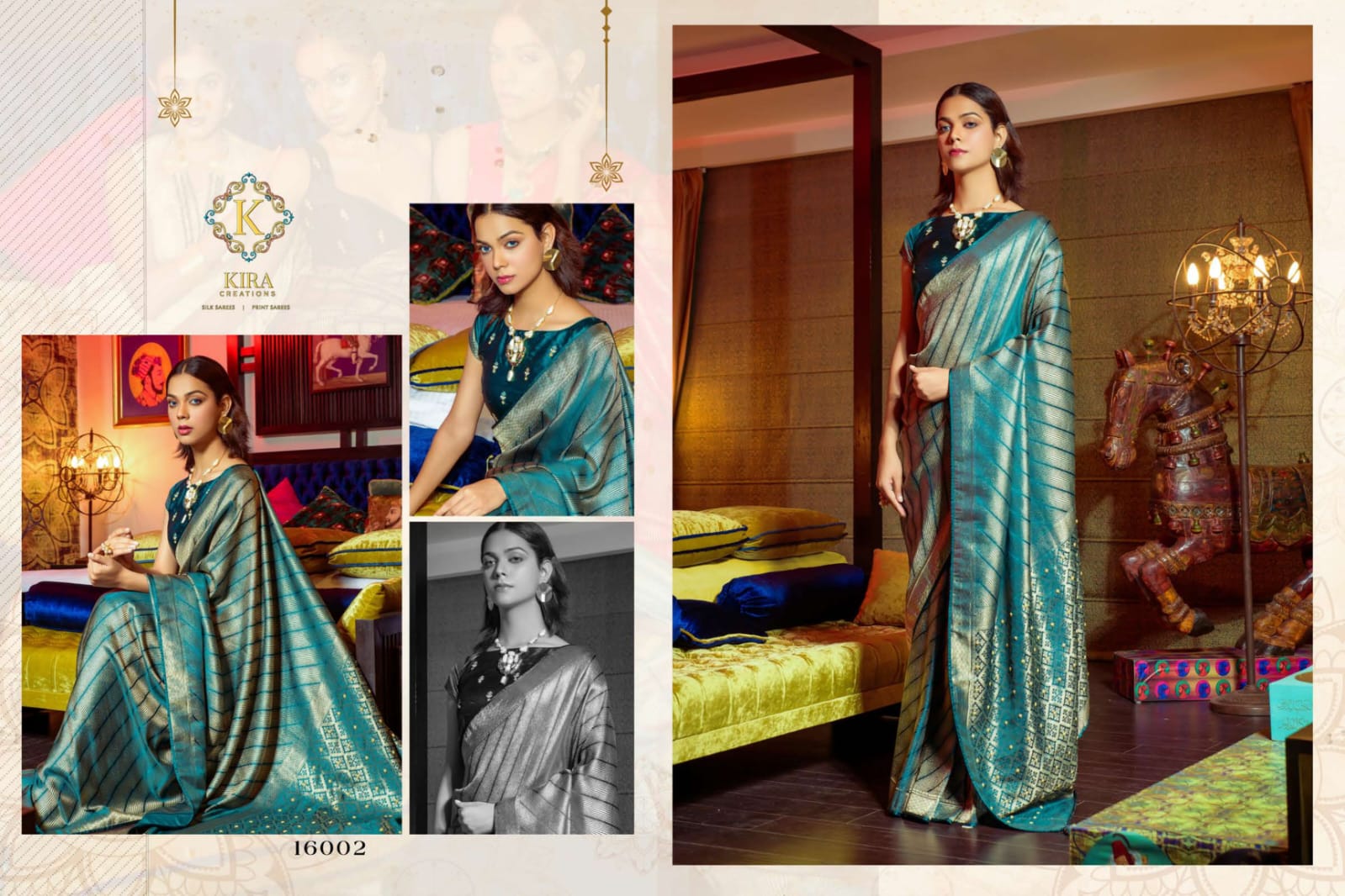 Kahira Silk By Kira Printed Satin Saree Wholesale Price In Surat