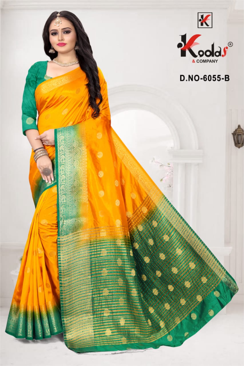 AAFRIN 6055 Latest Fancy Designer casual Wear Banarasi Silk Saree Collection
