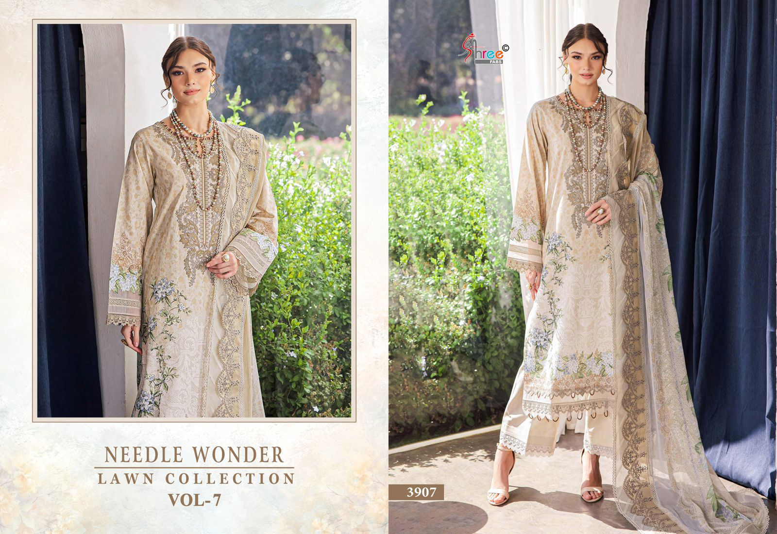 Needle Wonder Lawn Collection Vol 7 By Shree Cotton Pakistani Suits Orders In India