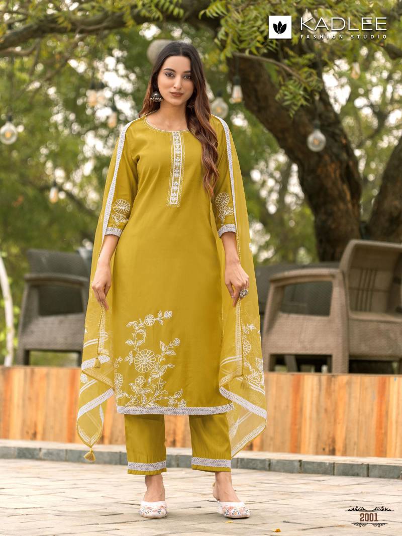Karwaa By Kadlee Viscose Weaving Kurti With Bottom Dupatta Orders In Indis