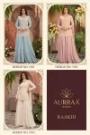 Raakhi By Aurraa Chinon Beads Work Designer Sharara Suits
