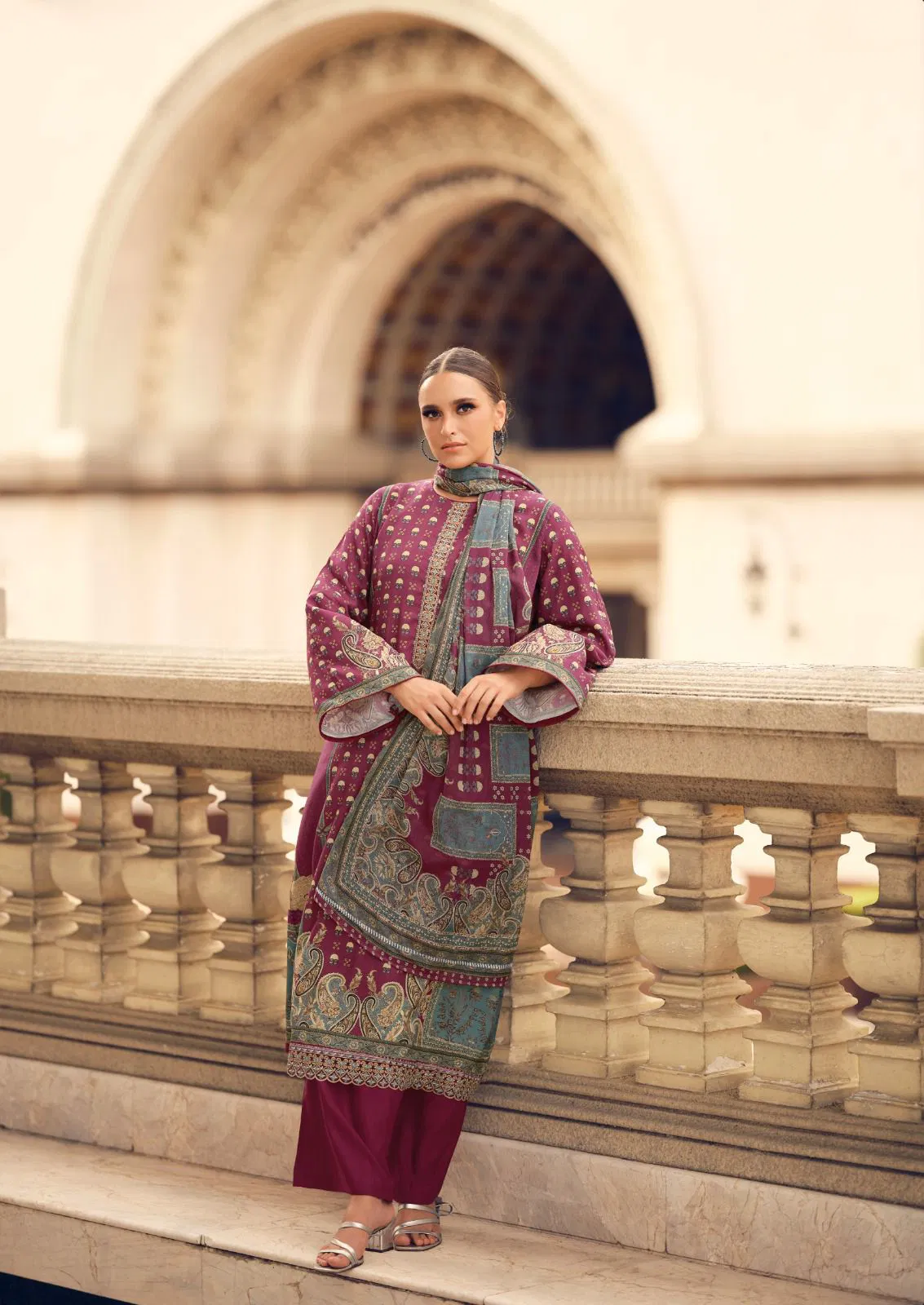 Paisely By The Hermitage Shop Viscose Lawn Dress Material Wholesale Market