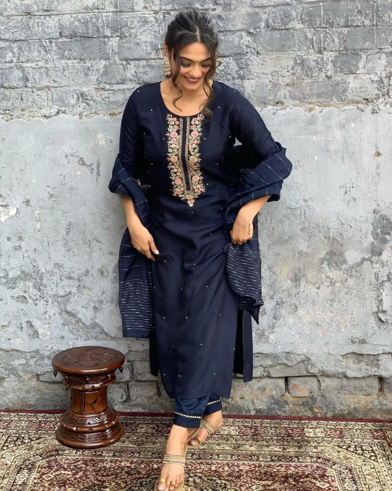 Dhujasmine 1 Viscose Chanderi Kurti Bottom With Dupatta Wholesale Market In Surat With Price